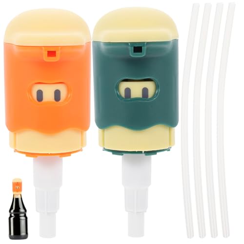 NAMOARLY Soy Sauce Dispenser Bottle Set Push Dispenser Bottle for Commercial Use Easy to Clean
