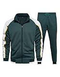 Tebreux Men's Tracksuits 2 Piece Outfit Jogging Suits Set Casual Long Sleeve Sports Sweatsuits Jean