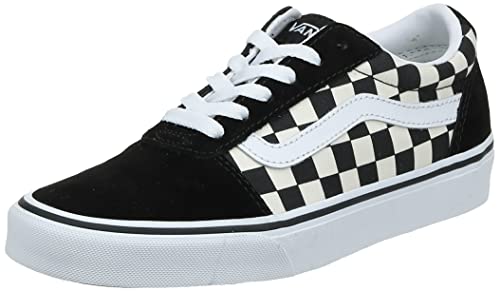 Vans Ward, Zapatillas para Mujer, (Checkerboard) black/white, 37 EU