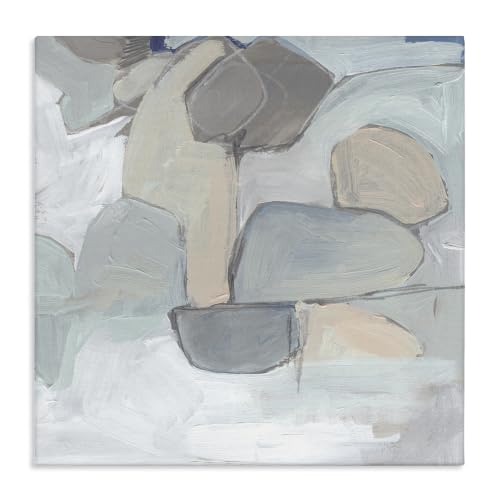 Stupell Industries Abstract Neutral Geometric, 17 x 17 Inch Canvas Wall Art