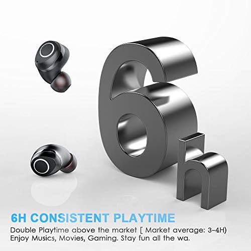 Wireless Headphones, Wireless Earbuds [Super Light] Bluetooth 5.1 Headphones with Type-C Charging Case, Wireless Earphones with HiFi Stereo Deep Bass, IP7 Waterproof/HD Mic/Touch Control[New Upgraded]