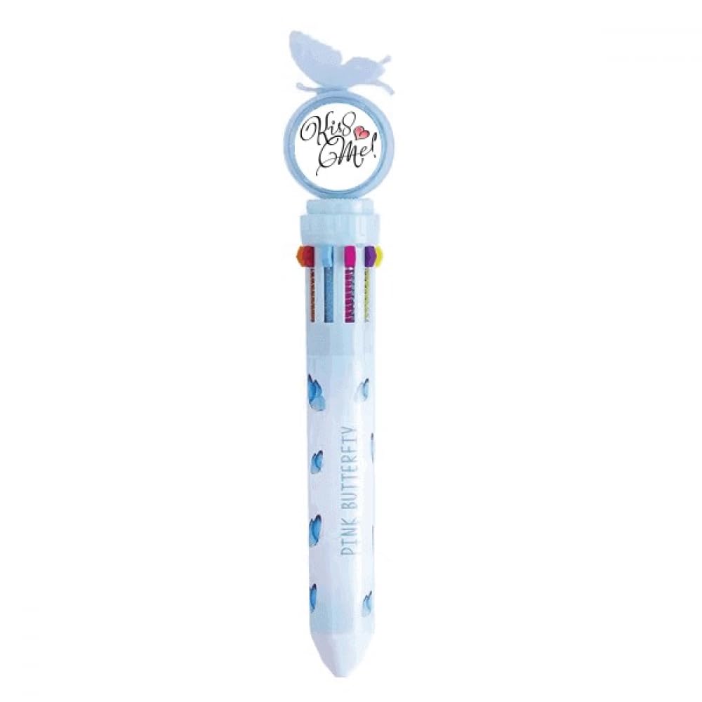 Stylo à bille rétractable multicolore avec citation pour une écriture fluide