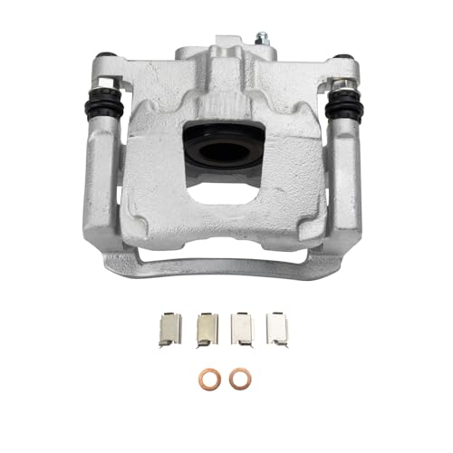 Image of TRQ Rear Left Right Brake Caliper w /Bracket Driver Passenger Side | For 2007-2011 Dodge Nitro 2008-2012 Jeep Liberty 2007-2017 Wrangler 2018 Wrangler JK