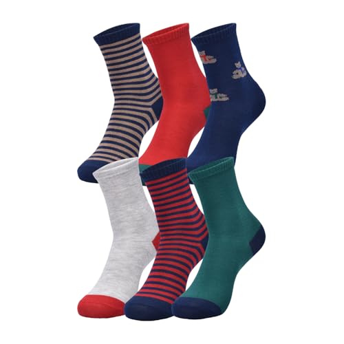 Chaussettes garçon GAP douces pour l'école et les jeux, lot de 6 paires bleues 4-6 ans