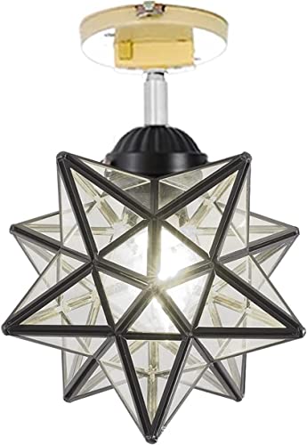 新品♡ルームライト　ペンダントライト　天井照明　シーリング　ガラス　星型 照明器具 ペンダントライト 照明 おしゃれ 1灯 星型 ガラス