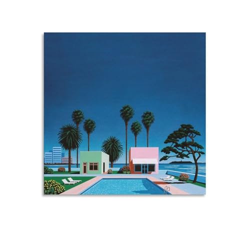 永井博 ポスター (36) プリント キャンバス 壁アート モダン ホーム装飾 画像 壁の絵 版画 ギフト16x16inch(40x40cm)