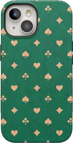 Casely iPhone 15 Plus Case | Royal Flush | French Deck | Bold Protective Design | Compatible with MagSafe