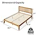ZINUS Alexia Wood Platform Bed Frame with headboard, Solid Wood Foundation with Wood Slat Support, No Box Spring Needed, Easy Assembly, Rustic Pine, Queen