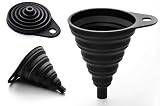 Stord 2-Pack Kitchen Funnel, Funnels for Filling Bottles, Food Grade Silicone Collapsible Funnel, Pr