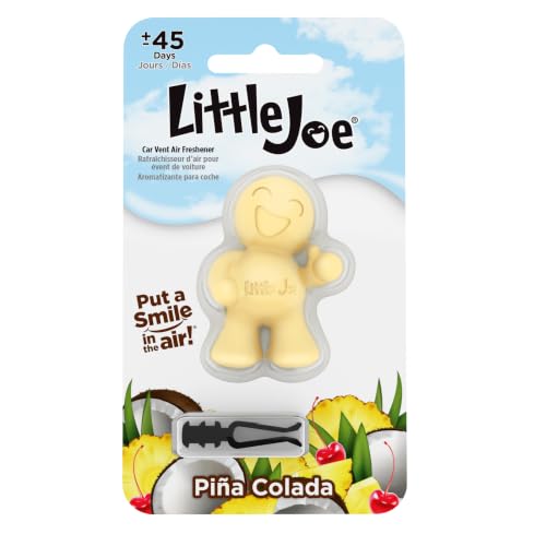 Little Joe 96412 Pina Colada Scent Car Air Freshener Vent Clip Fights Odors for up to 45 Days Long-Lasting Freshness Cute Car Odor Eliminator Pack of 1