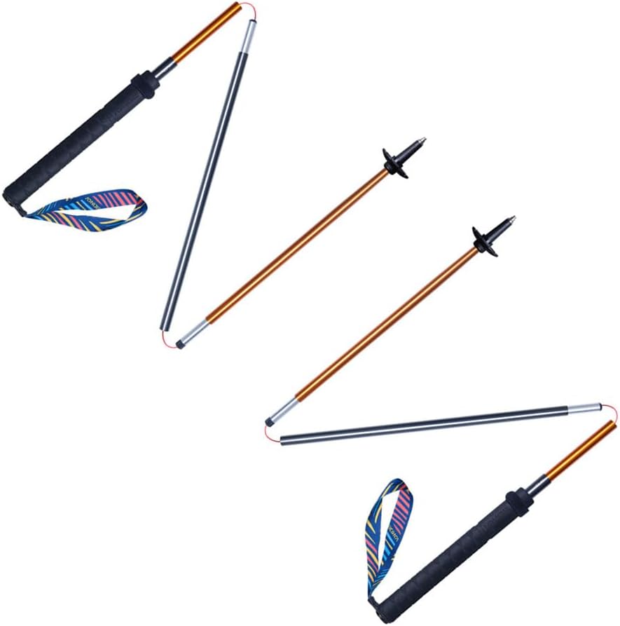 AONIJIE 2 Pcs Walking Sticks Folding Z Trekking Poles with EVA Grip, Quick Lock, Shock Absorbent, Lightweight