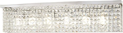 Black Friday - 60% OFF Minka Lavery Crystal Wall Light Fixtures 4806-77 Concentus Bath Vanity Lighting, 6-Light 360 Watts, Chrome