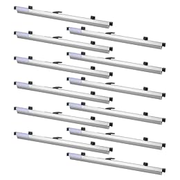 VEVOR Blueprint Clamps, 24 Inches, Blueprint Hanging Clips Binding Strips, Aluminum Construction, Document Storage, for Blue Print, Maps, Construction Paper Posters Plans Drawings Arts, Pack of 12