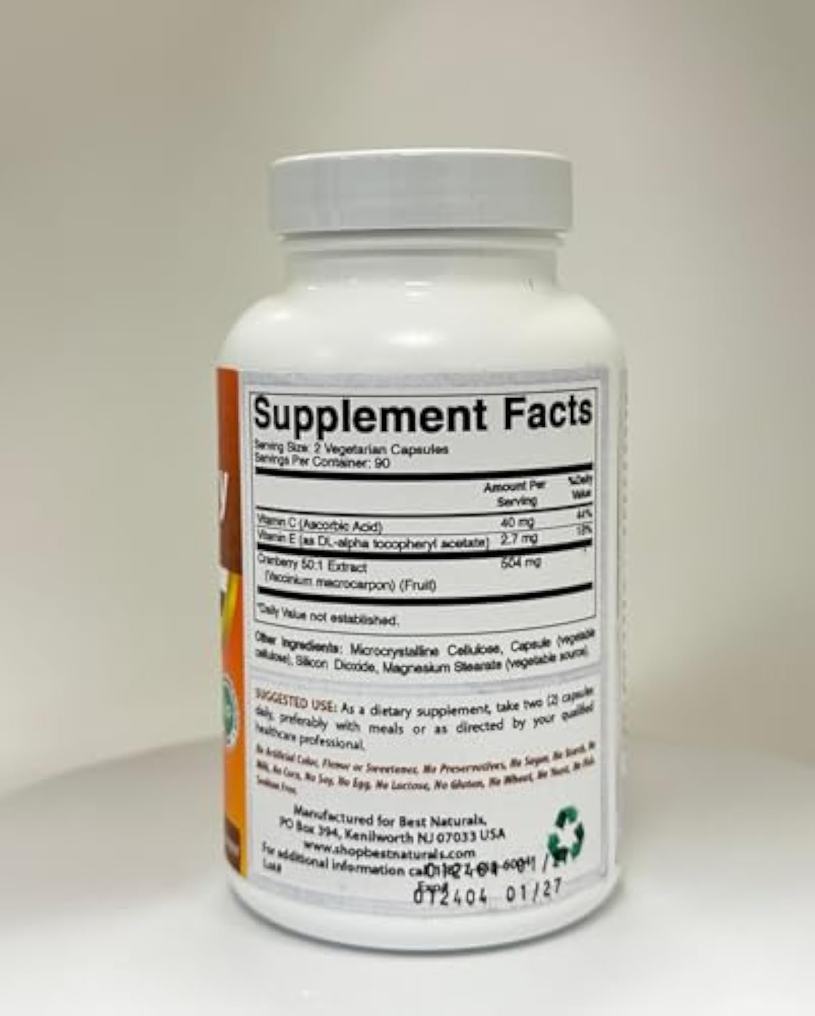 Cranberry Supplement, 3X Strength, 12600mg, 180 Veggie Capsules