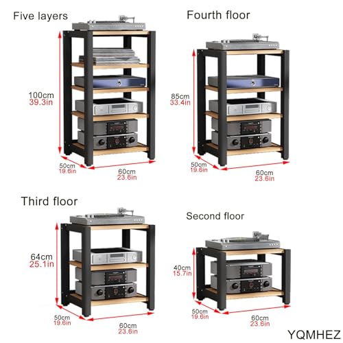 Armoire de rangement multimédia et support audio portable réglable - 8