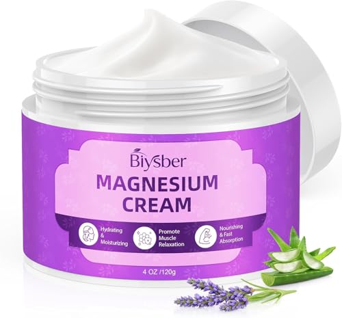 BIYSBER Topical Magnesium Lotion Cream for Sleep: Natural Magnesium Body Butter for Sweet Sleep/Leg...