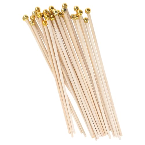 PAMINGONO 25 Pezzi Aste per Bandiere in Bambù da 40 Cm, Bastoncini Portabandiera Portatili per Feste e Sport, Pennoni Decorativi Stabili per Eventi Patriottici e Artigianato