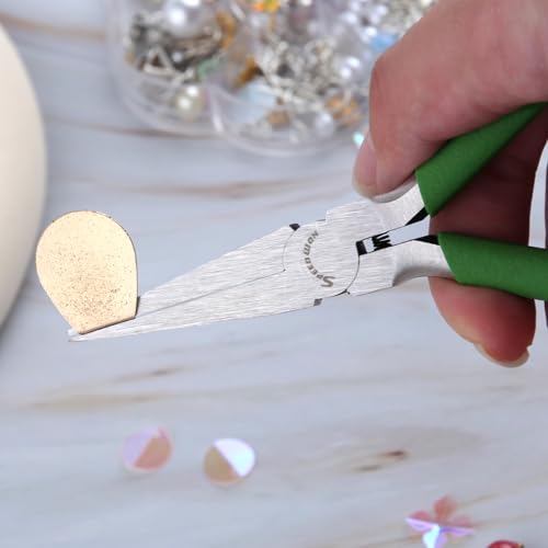 Image of SPEEDWOX 5 inch Flat Nose Pliers, Mini Duck Bill Pliers for Jewelry Making Bead
