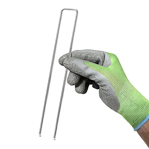 GardenMate 25 Galvanised Steel Wire Ground Anchors 200 mm Long 25 mm Wide Diameter 3.8 mm Flat Head for Hard and Soft Floors - Image 2