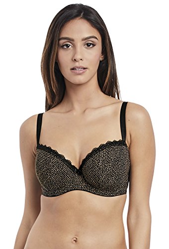 Freya Women's Summer Haze Padded Half Cup Underwire Bra, Black, 32B