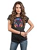MAKAYA Women's Headphones Shirt – Music and Hip Hop Design with 80s 90s Print Cool Colorful Top Plus Size Oversize Tshirt Grey XXXXL #2