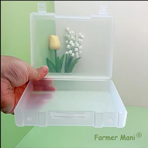 Image of 2 Pack Rectangle Plastic Frosted Storage Containers Box(5.2 x 4.02 x 1.3 inch), Polypropylene Box with Hinged Lid for Beads, Coins, Safety Pins and Learning Supplies,Screws,Drills,Battery