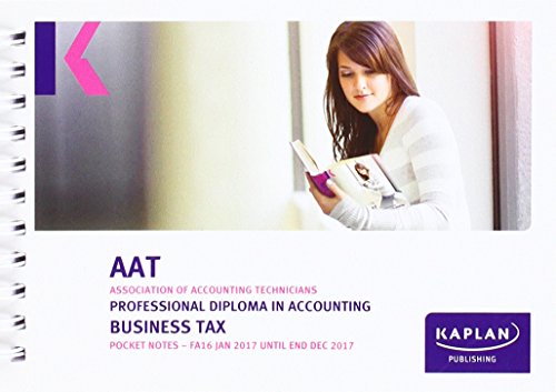 Business Tax Btax Fa16 Pocket Notes