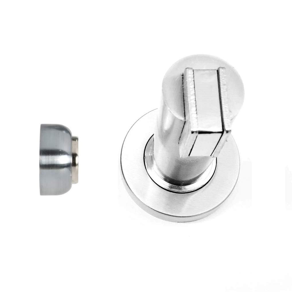Euroart Satin Nickel,Rose Heavy Duty Door Stop Wall Mounted Door Holder Floor Mounted Magnetic Door Catch Stopper By