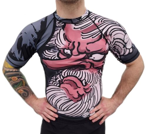 Tengu BJJ Rash Guard; Compression Fit Shorrt Sleeve