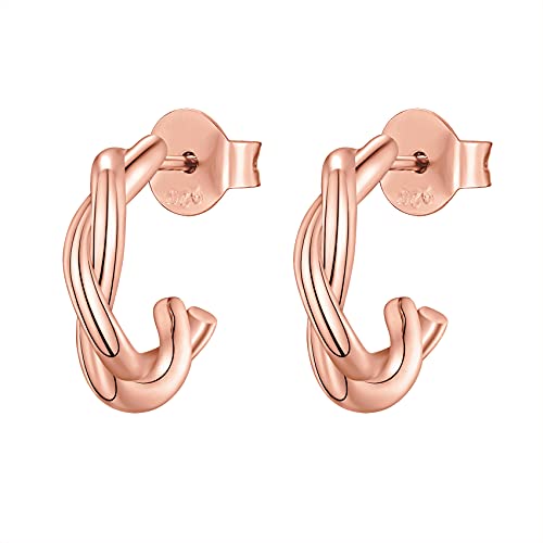 Image of PAVOI 14K Gold Plated Chunky Huggies Earrings for Women - 925 Sterling Silver Posts Small Gold Huggie Hoop Earrings - Ultra Thick Hoops Trendy Jewelry