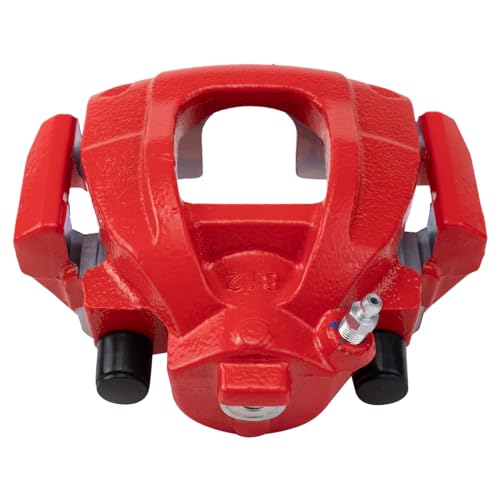 Image of TRQ Front Right Brake Caliper Performance Red Passenger Side | For 2002-2008 Mini Cooper