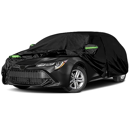 Waterproof Car Covers Replace for 2019-2025 Toyota Corolla Hatchback, 6 Layers All Weather Custom-Fit Outdoor Full Car Covers with Zipper Door for Snow Rain Dust Hail Protection