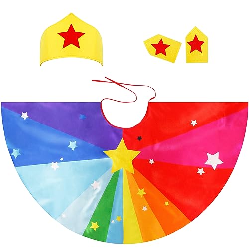 Irolehome Toddler Kids-Superhero-Capes Super-Hero-Costume For Girls-Boys Halloween Dress-Up Party Toys Gifts Bracelets Crown #TOP5