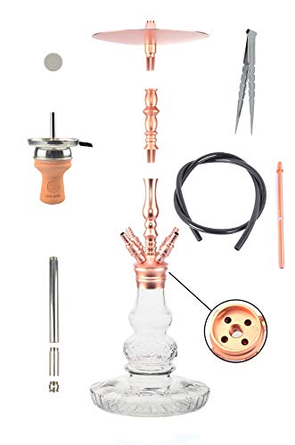 Mata Leon Shisha, Aluminium, Silber, 70cm