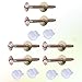 Balacoo 6pcs Toilet Bolt Set Heavy Duty Toilet Tank Screw Fixing Bolts with Nuts and Washers Sturdy Rubber WC Tool for Easy Installation Compatible with Standard