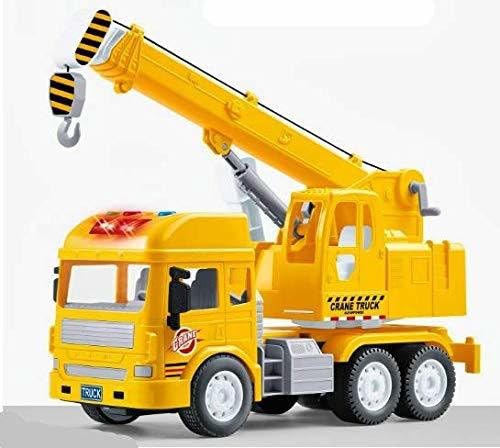 Image of Barodian's Big Size Bulldozer Truck Toy - Yellow, Flashing Lights & Sounds, Plastic Construction Vehicle for Kids|