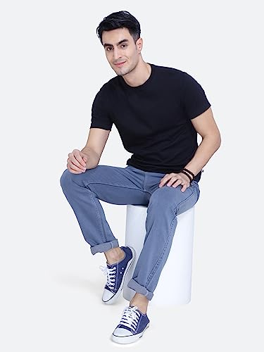 Image of Mid Waist Heavy Weight Stretchable Denim Material Front Cross Pocket Comfort Fit Jeans Pant for Men