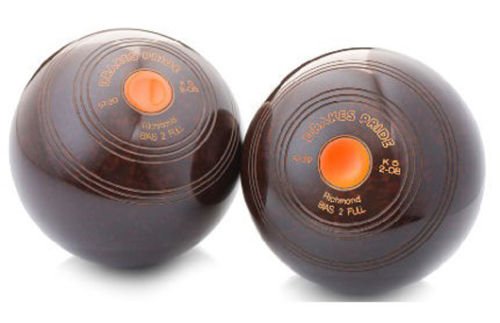 Drakes Pride Green,Brown Brown Richmond Crown Green Bowls** (2-04)