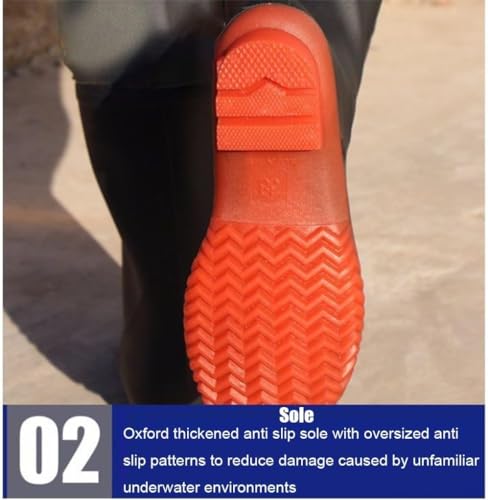 Pantalones de pesca impermeables con botas integradas PVC 38 3