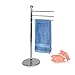 Wenko Porte Serviette Salle de Bain, Porte Serviette sur Pied avec 3 Bras Amovibles, Acier, Lot de 2 éponges offertes