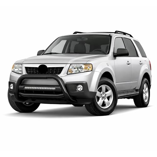 Image of Black Horse MAX Beacon Bull Bar No Skid Plate Black Compatible with 2008-2012 Ford Escape|2008-2011 Mazda Tribute|2008-2011 Mercury Mariner-MAB-FOB2601B