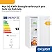 Exquisit Vollraumkühlschrank | 127 l Nutzinhalt, Energieklasse E, 39 dB(A) | kompakte Bauform, LED-Innenbeleuchtung, manuelle Temperaturregelung, Glasablagen, Gemüseschublade | KS516-V-040E weiss