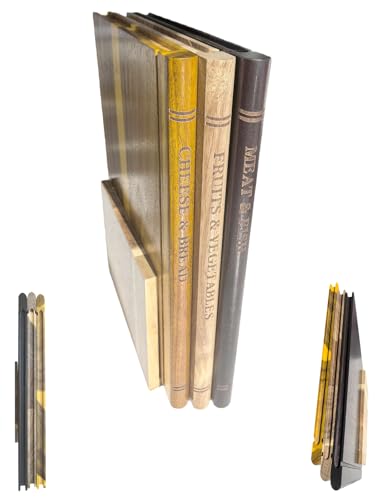 Book Cutting Board Set Of 3 With Wooden Stand,For Kitchen