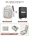 LOVEVOOK Travel Backpack For Women, 40L Carry On Backpack Flight Approved, TSA Personal Item Travel Bag Fits 17 Inch Laptop, Business Weekender Overnight Waterproof Daypack With 2 Cubes, Grey-Pink