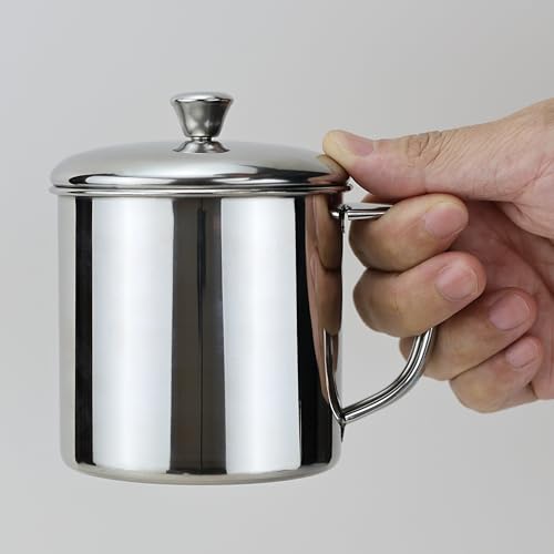 EIKS Vaso de Café Acero Inoxidable 500 ml con Tapa miniatura 1