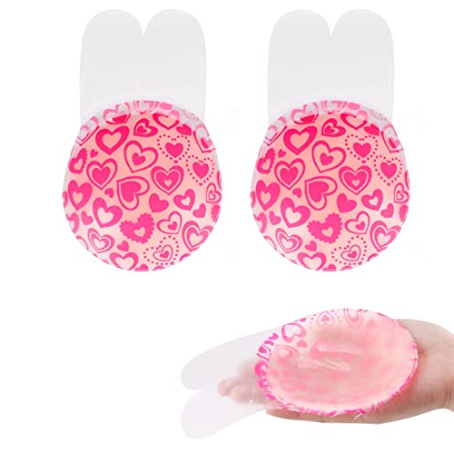Invisible Lift Up Bra Sticky Bra Silicone Stick on Bra Reusable Self Adhesive Breast Lifts Bra for Women Push Up Breast Pasties Lift Nipple CoversWashable for Parties Wedding Dresses Adhesive Bra