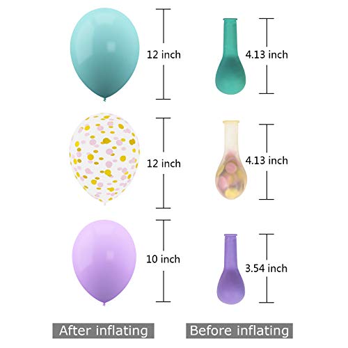 Amandir CLT-094-4 168Pcs Unicorn Balloon Garland Arch Kit 12''10''5'' Pink Purple Blue Gold Confetti Magic Movie Balloons For Baby Shower Wedding Birthday Party Decorations Supplies thumb #6