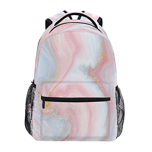 Sac à dos primaire ergonomique à motif marbre multicolore pour fille et garçon