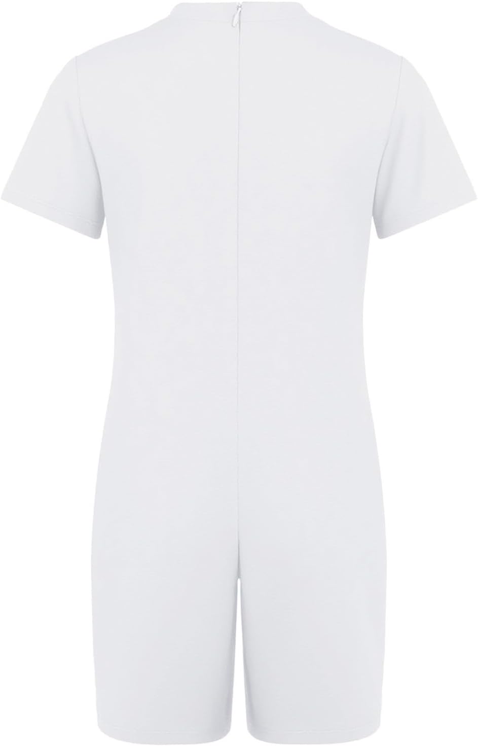 Adaptive Clothes for Girls Boys One Piece Wide Leg Jumpsuit Special Needs Rompers Basic Overalls Playsuit White 10 Years