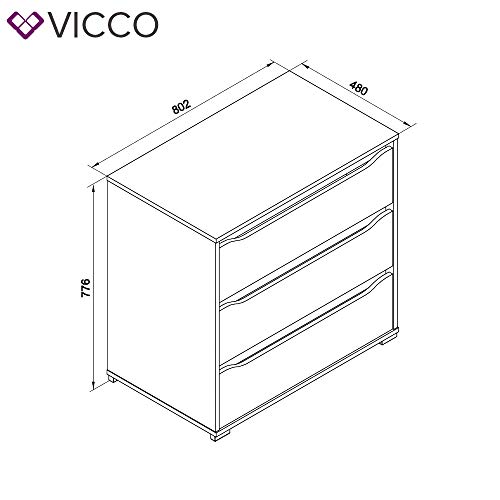 Vicco Kommode Set Ruben Schubladen Sideboard Bild 3